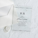 Invitaciones Acrílicas Boda monograma de tipografía minimalista<br><div class="desc">Disfrute de la magia de nuestras sofisticadas Invitaciones a la Boda Acrílica Escarcha, una exquisita mezcla de estilo y elegancia. Cada invitación está personalizada de forma única con sus iniciales, nombres con guiones hermosos e información boda, creando un recuerdo para siempre de su día especial. Invitar con estilo y dejar...</div>