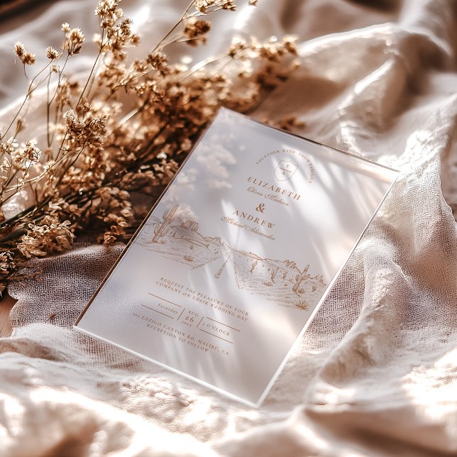 Invitaciones Acrílicas Boda occidental de la ruta del desierto (Subido por el creador)