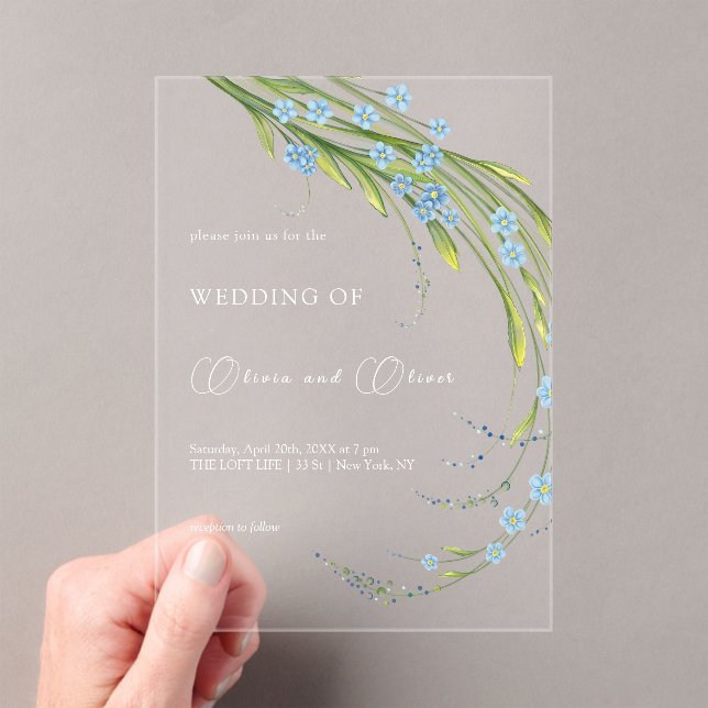 Invitaciones Acrílicas Boda Olvidar No (Insitu (portátil))