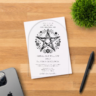Invitaciones Acrílicas Boda Romántica Pagan Wicca