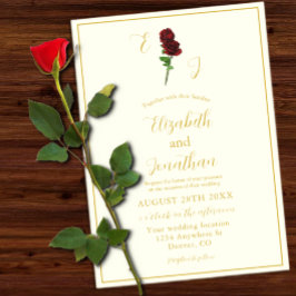 Invitaciones Acrílicas Boda Rosa de Ivory Gold