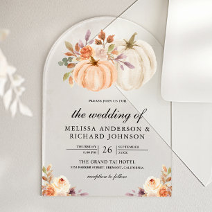 Invitaciones Acrílicas Boda Rústica Terrosa Polvorienta Floral Melocotón 