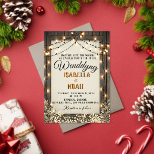 Invitaciones Acrílicas Boda rústico con flores y follaje vintage