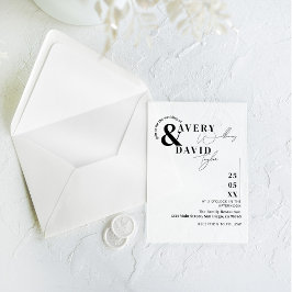 Invitaciones Acrílicas Boda Simple Moderna Minimalista