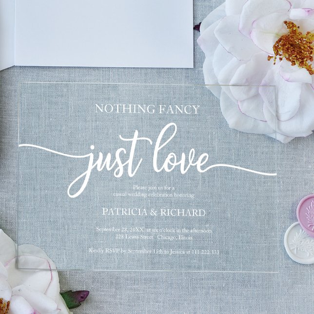 Invitaciones Acrílicas Boda Sin Adornos Solo Amor (Subido por el creador)