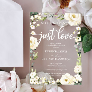 Invitaciones Acrílicas Boda Sin Adornos Solo Amor