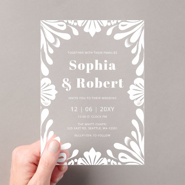 Invitaciones Acrílicas Boda Talavera de México (Insitu (portátil))