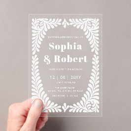 Invitaciones Acrílicas Boda Talavera de México