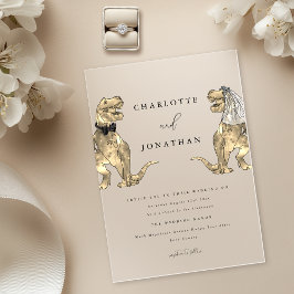 Invitaciones Acrílicas Boda temático de Dinosaurios