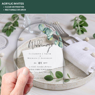 Invitaciones Acrílicas Boda transparente acrílica de PRESUPUESTO Invitar 
