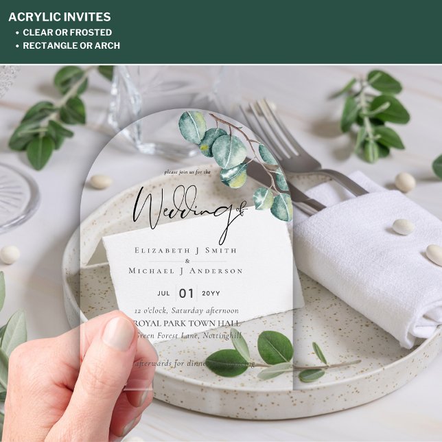 Invitaciones Acrílicas Boda transparente acrílica de PRESUPUESTO Invitar  (Subido por el creador)