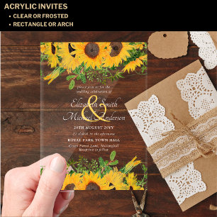 Invitaciones Acrílicas Boda transparente acrílica de PRESUPUESTO Invitar 