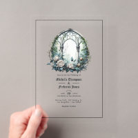 Boda Transparente de Fantasía Oscura Gótica Ventan