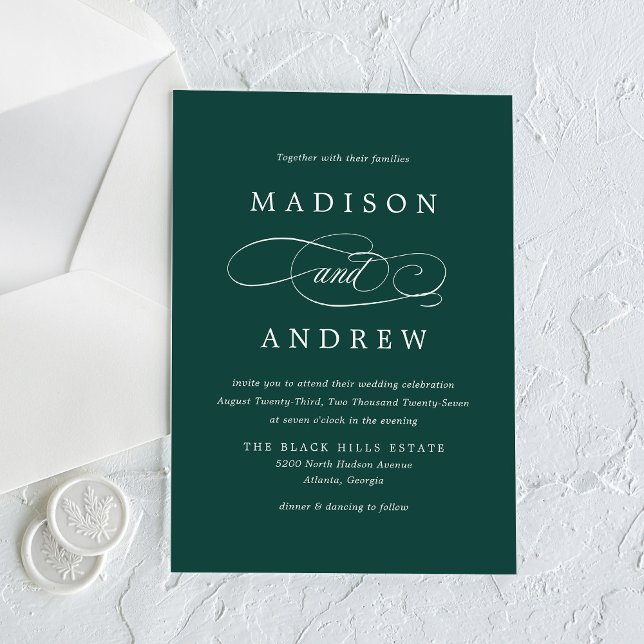 Invitaciones Acrílicas Boda Verde de Caligrafía Querida (Subido por el creador)