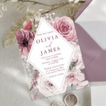 Bohemian Dusty Rosa y Mauve Boda floral