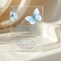 Boho Butterfly Wildflower Floral Boy Baby Shower