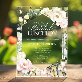 Invitaciones Acrílicas Boho Floral Frame Bridal Luncheon Bridal Shower