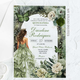 Invitaciones Acrílicas Bosque capilar Quinceanera