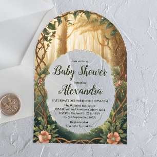 Invitaciones Acrílicas Bosque Encantado Baby Shower