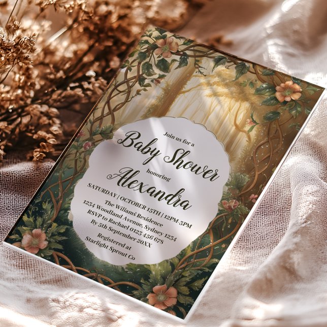 Invitaciones Acrílicas Bosque Encantado  Baby Shower (Subido por el creador)
