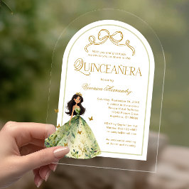 Invitaciones Acrílicas Bosque encantado Quinceanera 15 cumpleaños