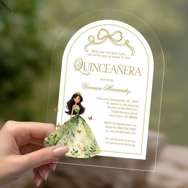 Invitaciones Acrílicas Bosque encantado Quinceanera 15 cumpleaños (Subido por el creador)