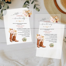 Botas Florales de Vaquera Occidental para Baby Sho