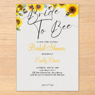 Invitaciones Acrílicas Bridal Bliss: Novia a ser