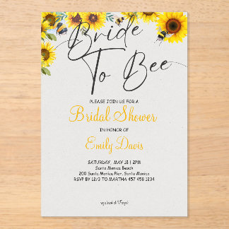 Invitaciones Acrílicas Bridal Bliss: Novia a ser