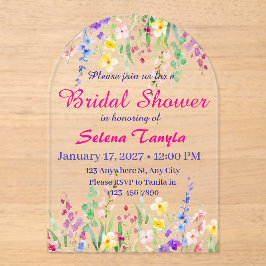 Invitaciones Acrílicas Bridal Shower Invitation Card