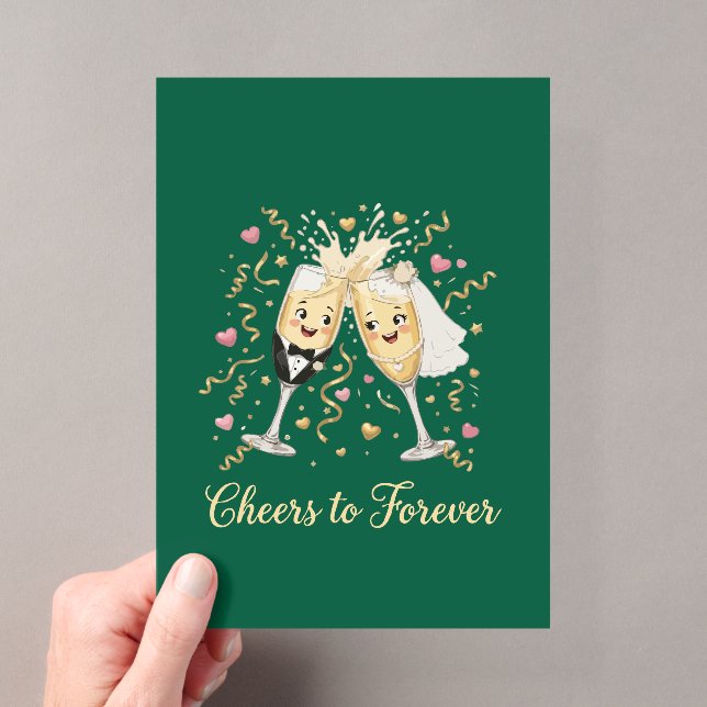 Invitaciones Acrílicas Brindis de Celebración de Boda (Insitu (portátil))
