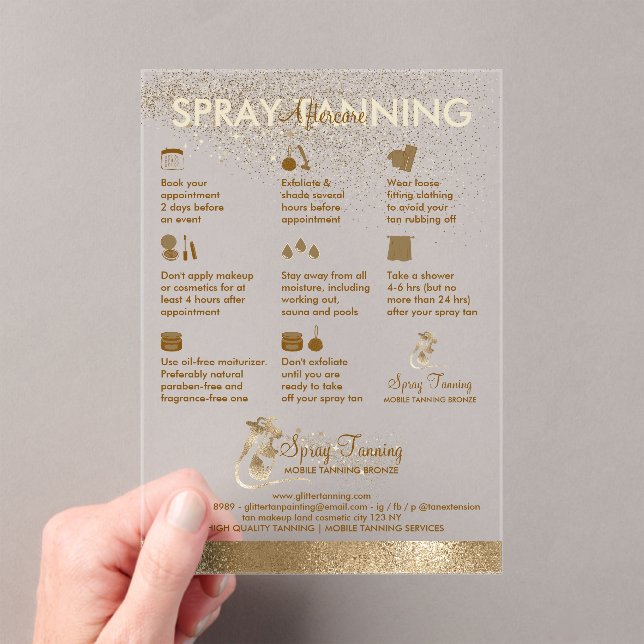 Invitaciones Acrílicas Bronceador en Spray Sol Bronceado Transparente (Insitu (portátil))
