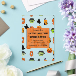 Invitaciones Acrílicas Bruja espeluznante de Halloween, Casa embrujada, L