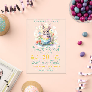 Invitaciones Acrílicas Brunch de Pascua
