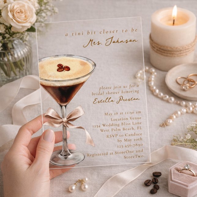 Invitaciones Acrílicas Brunch Moderno y Sencillo de Arco para Despedida d (Subido por el creador)