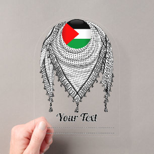 Invitaciones Acrílicas Bufanda Tradicional Palestina Keffiyeh Tejido Trad