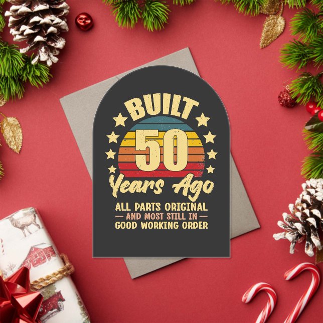 Invitaciones Acrílicas Built 50 Years Ago All Parts Original 50 Birthday (Insitu (Vacaciones))