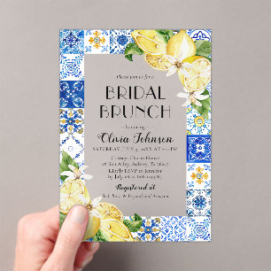 Invitaciones Acrílicas Bunch Bridal de Blue Tiles Lemons