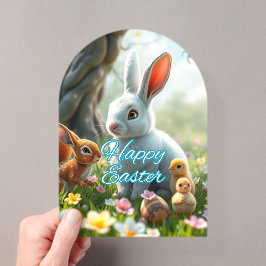 Invitaciones Acrílicas Bunny de primavera