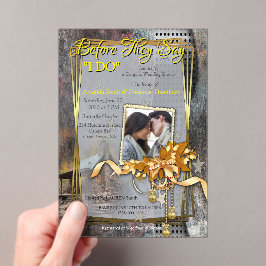Invitaciones Acrílicas Cabina de piedra de familia rusa