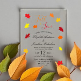 Invitaciones Acrílicas Caer Enamorada El otoño deja Boda