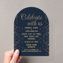 Celebra Con Nosotros Boda de Año Nuevo en Oro y Az
