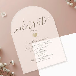 Invitaciones Acrílicas Celebra Con Nosotros Recepción de Boda