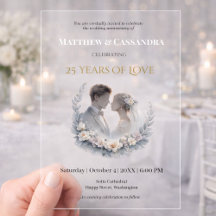 Celebración de aniversario de bodas de plata con e