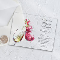 Celebración del Boda de danza del vino rojo y blan