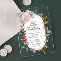 Celebración femenina floral del 90 cumpleaños en d