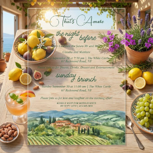 Invitaciones Acrílicas Cena de ensayo de That's Amore y brunch dominical