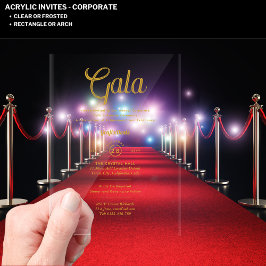 Invitaciones Acrílicas Ceremonia del Premio de Gala Corporativa Transpare