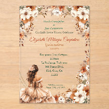 Champagne Beige Boho Quinceañera