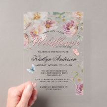 Charming Baby Shower de Mariposa de Flor Silvestre